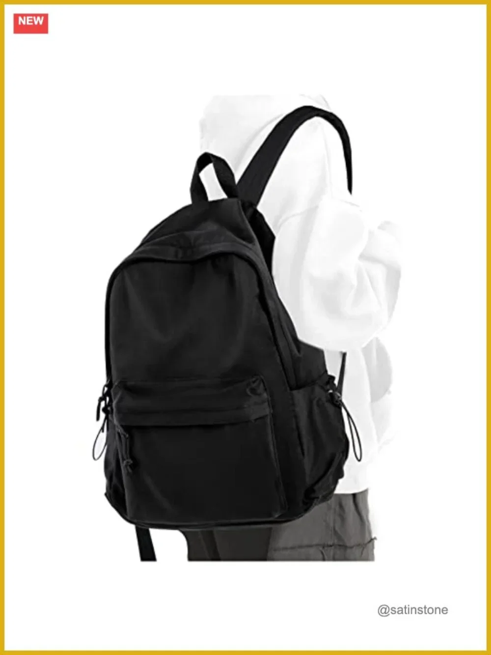 Waterproof School Backpack with Laptop Compartment, Lightweight Nylon Daypack